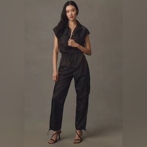 PISTOLA Jade Cargo Black Jumpsuit Lightweight Sleeveless Women’s Size M
